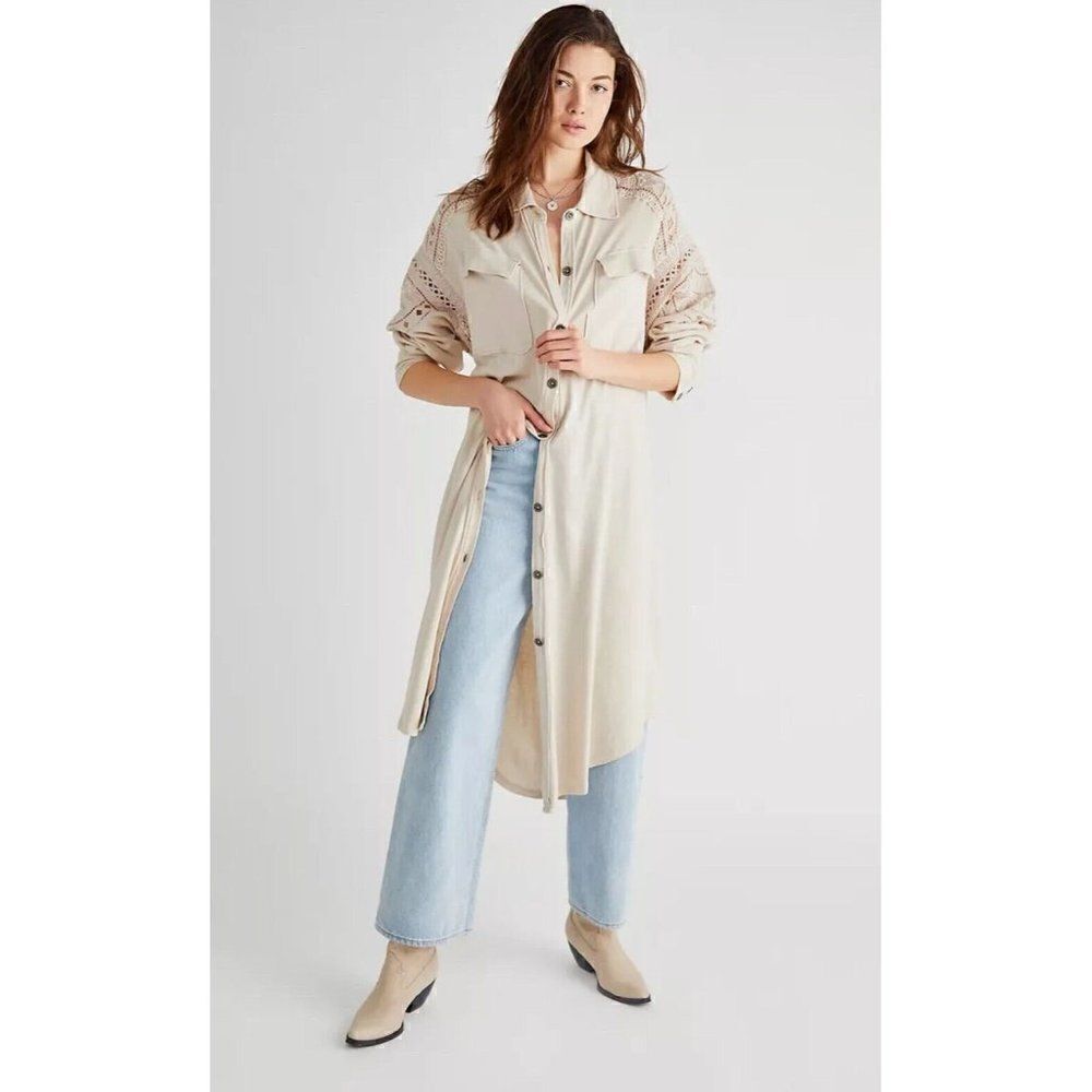 NEW FREE PEOPLE Sz XL ARCTIC CIRCLE MAXI TOP - Picture 1 of 3